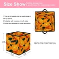 thumbnail image 2 of RATGDN Collapsible Fabric Cube Storage Bin with Double Handles for Living Room Bedroom Office Black - Orange Juice Fruit, 2 of 7