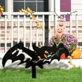 thumbnail image 3 of Halloween Metal Black Bat Decor Halloween Yard Lawn Stakes Garden Scare Bats Silhouette Statues Stakes for Home Yard Outdoor Decorations, 3 of 4