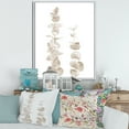 thumbnail image 2 of Designart 'Grey Eucalyptus Branches On White' Traditional Framed Canvas Wall Art Print, 2 of 5