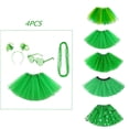 thumbnail image 1 of Fiudx Conjunto de Disfraz para El Día de San Patricio: Falda Tutú Verde, Gafas de Sol con Forma de Corazón, Diadema de Plumas y Collar de Cuentas. Ideal para Fiestas, Festivales y Cumpleaños. Ajuste, 1 of 7