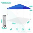 thumbnail image 4 of INTER HUT Outdoor Portable Pop up Canopy Tent with Rolling Bag, Instant Easy Setup Beach Canopy Folding Sports Shelter 10x10, Blue, 4 of 9