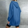 thumbnail image 6 of Homenesgenics Winter ! Sweatshirts for Women under $10.00 Long Length Women's Solid Color Hoodie Zipper Long Sleeve Sweatshirts Long Coat Tops with Pockets, 6 of 9