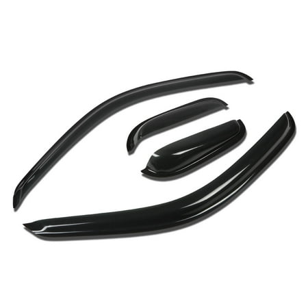 Rain Guards Trucks - For 1995 to 2004 Tacoma 2DR Extended Cab 4pcs Window Visor Deflector Rain Guard (Dark Smoke) 96 97 98 99 00 01 02 03