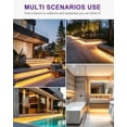 thumbnail image 7 of Outdoor LED Strip Lights Waterproof 2700K, 16.4ft IP67 High Density LED Tape Light Warm White, 600 LEDs, 252~300lm/ft, UL-Listed, 12V Dimmable Rope Lights for Balcony, Roof, Backyard, Patio, Garden, 7 of 7