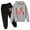 Beige, variant on Toddler Boys Casual Outfit Sets Fall Winter Hoodie Sweatpant Set Cute Valentines Day Letter Print Long Sleeve Pullover Pants Set Leisure Trend Daily Wear,3-14Y