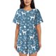 thumbnail image 1 of Fotbe Poodle Dog Conjunto de Pijama Estampado para Mujer, 2 Piezas, Ropa de Dormir con Camiseta de Manga Corta y Shorts Suaves-4X-Large, 1 of 6