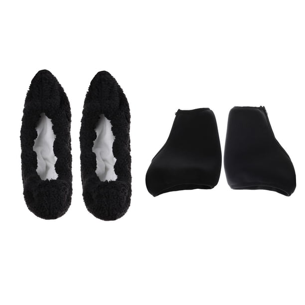 Cubierta negra para patines, botas de patinaje artístico sobre , cubrezapatillas y de cuchillas 2XL shamjiam Funda para botas de patinaje artístico