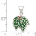 thumbnail image 3 of Sterling Silver Enameled Holly Charm Pendant, 3 of 4