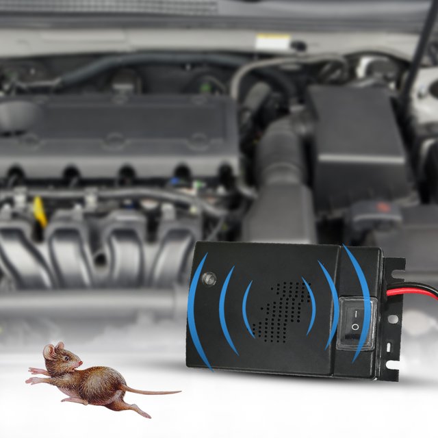 Repelente de ratones con ultrasonido para coche, protección de circuito, repelente de roedores, modo de autocomprobación