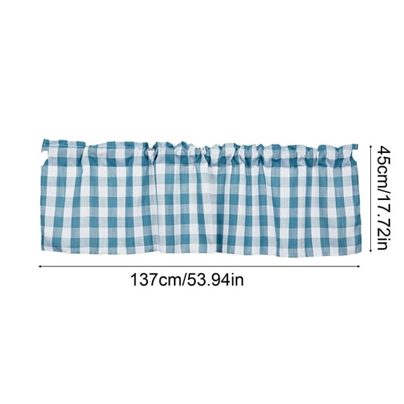 Rkxzt Polyester Blackout Curtains,Solid Color Window Valance Cottage Style Curtain with Rod Pocket for Kitchen Living Room 18 x 54 Inch,Other