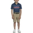 thumbnail image 6 of Ben Hogan Performance Boys Textured Chest Print Short Sleeve Golf Polo Shirt, Sizes 4-18, 6 of 13
