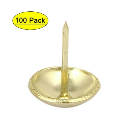 

Unique Bargains Home Furniture Sofa Iron Upholstery Thumb Tack Nail Gold Tone 16mm x 20mm 100pcs