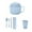 Blue, variant on yulier Wheat Straw Ramen Bowl Set, Ramen Noodle Bowl with Chopsticks, Spoon, Fork, Cup, Flatware Box - Plastic Instant Noodle Bowl Set for Home Office Dorm