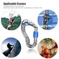 thumbnail image 4 of 25KN Carabiner Screw Locking Hook for Rock Climbing Mountaineering Rescue Equipment(Blue), 4 of 9
