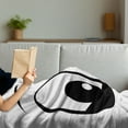 thumbnail image 3 of Eye Soft Flannel Fleece Throw Blanket, Surprised Look a Cartoon Character Eyes Amazed and Startled Childish Design, Cozy Plush for Indoor and Outdoor Use, 70" x 90", White and Black, by Ambesonne, 3 of 5