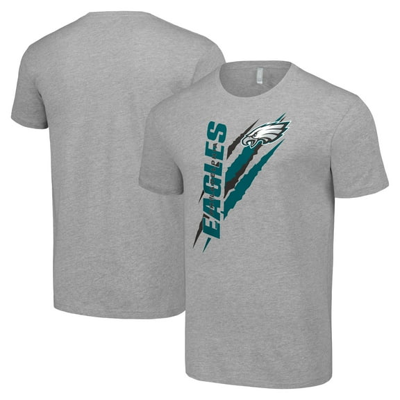 Men's Starter Heather Gray Philadelphia Eagles Color Scratch T-Shirt
