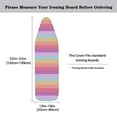 thumbnail image 5 of HELLHERO Colorful Stripes Print Ironing Protector for Ironing Board, Ironing Board Cover Protector with Elastic Edge, Non Stick Stain and Scorch Resistant Household Iron Board Covers, 5 of 5