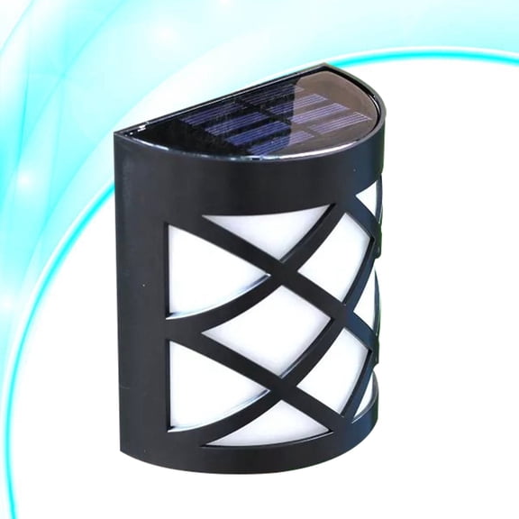 AURARMLET Black Solar Path Lights Wall Mounted Solar Lights with High Brightness LED for Outdoor