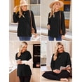 thumbnail image 3 of Ekouaer Women’s Maternity Shirts Long Sleeve Split Side Pregnancy Tee Top Tunic Blouse Casual Mama Clothes, 3 of 6