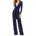 thumbnail image 1 of Style Classique Salopettes en Velours pour Femmes Manches Longues Col en V pour Automne Mode, 1 of 10