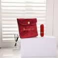 thumbnail image 4 of 2Pcs Mini Velvet Solid Color Retro Embroidered Button Makeup Lipstick Storage Bag, 4 of 4