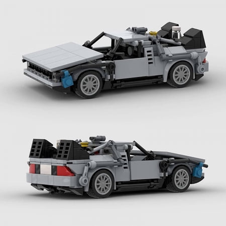 City Vehicle Speed Champions Sport Car MOC Back to the Future Time Machine Building Blocks Supercar Racing Educational Toys Kids