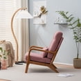 thumbnail image 2 of Hassch Accent Armchair with Back Cushion, Modern Arm Chair for Living Room, Pink, 2 of 10