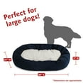 thumbnail image 2 of Majestic Pet Sherpa Villa Velvet Bagel Pet Bed for Dogs, Calming Dog Bed Washable, Large, Navy Blue, 2 of 5
