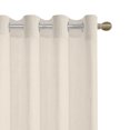 thumbnail image 2 of RISSIEN Linen Curtains 84 inch Length 2 Panels for Living Room 7ft Flax Linen Textured Thick Light Filtering Privacy Window Drapes Grommet Top for Bedroom Wrinkle Resistant Soft (52x84 Nature), 2 of 7