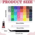 thumbnail image 3 of 40 Colors Resin Jelly Rhinestones for Bedazzling, Bedazzling Kit with 3Pcs B7000 Jewelry Glue, 3mm Flatback Gems for Crafting Diamond Art DIY Crafts Clothing Shoes Nail Art Book Makeup, 3 of 8