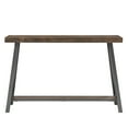 thumbnail image 5 of Weston Home Westyn Rustic X Base Wood Console Table with Shelf, Brown, 5 of 6