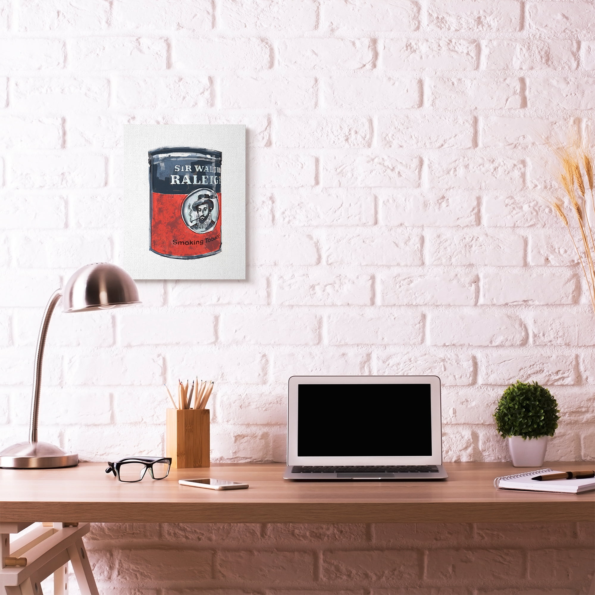 Stupell Home Décor Smoking Tobacco Painted Can Design Canvas Wall Art by Karen Dreyfus
