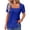 8# Blue, variant on Lace Short Sleeve Blouse for Women Elegant Scalloped Square Neck Solid Colors Dressy Casual Shirts Tops Office Date Party White L