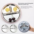 thumbnail image 2 of OIUR Divided Dining Plate with Suction Cups Stainless Steel Baby Plates Toddler Meal Tray Non-Slip Silicone Cover Heat-Insulated Feeding Tray, 2 of 7