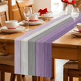 thumbnail image 6 of Country Wood Board Gray Purple Table Runner 70 Inches Long,Kitchen Dining Tablerunners Farmhouse Gradient Plank Linen Table Runners Dresser Scarves for Home Dinner Wedding Holiday Party Decor, 6 of 9