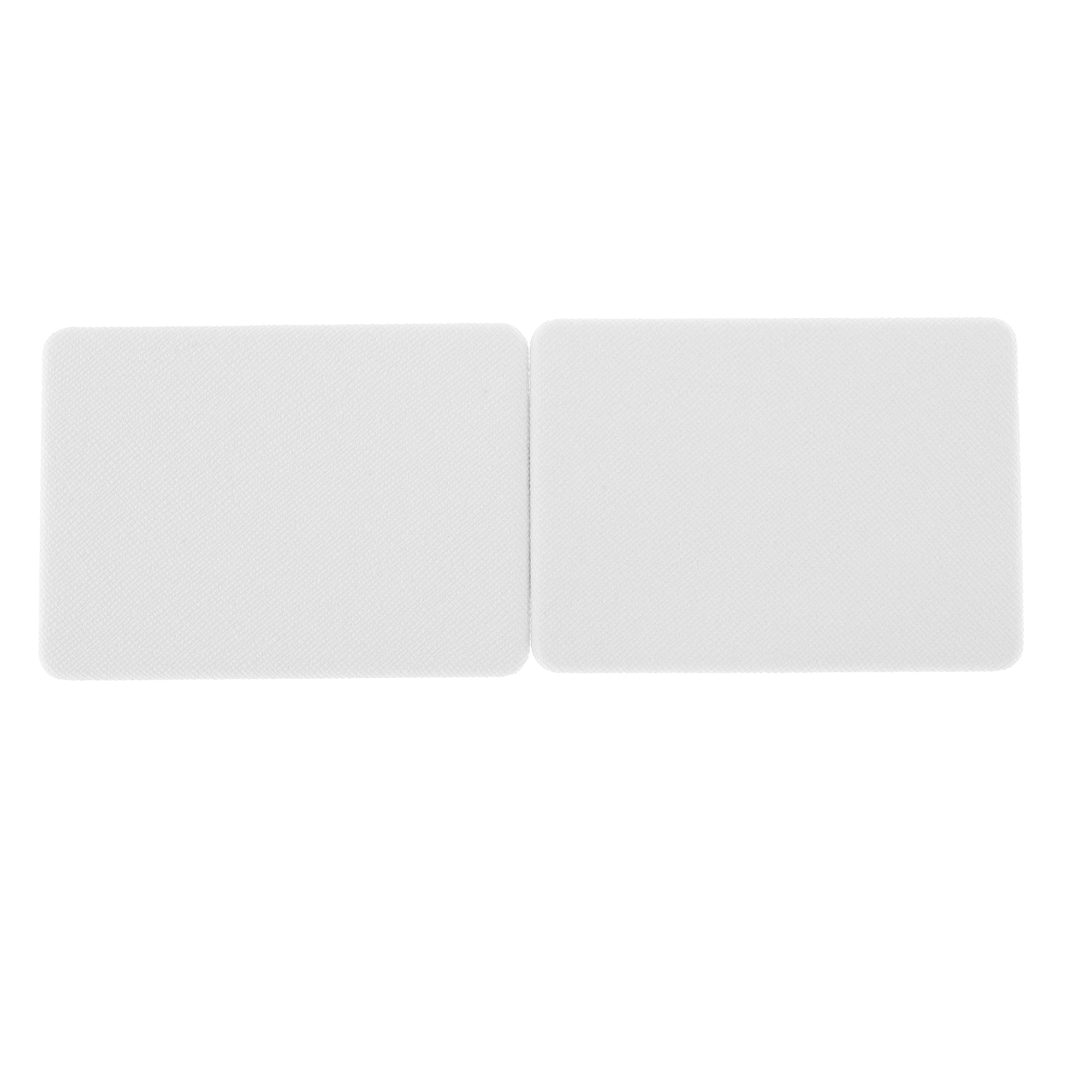 Unique Bargains Rectangular Solid Color Makeup Mirror 1 Pc White