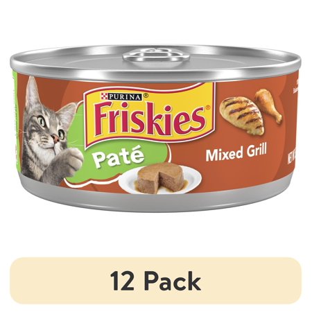 (12 pack) Purina Friskies Pate Mixed Grill Wet Cat Food 5.5 oz Can