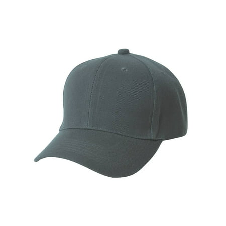 Plain Men's Baseball Hat with Adjustable Hook and Loop Closure,