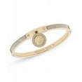 thumbnail image 3 of Michael Kors Women’s Pavé Logo Charm Hinged Bangle Bracelet – Gold-Tone, 3 of 3