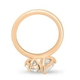 thumbnail image 5 of ESTE ORIGIN 4.00Ct Toi Et Moi Oval & Pear Cut Moissanite Engagement Ring – Dual Center Stones, 2mm Band in 10K Rose Gold for Women, 5 of 8