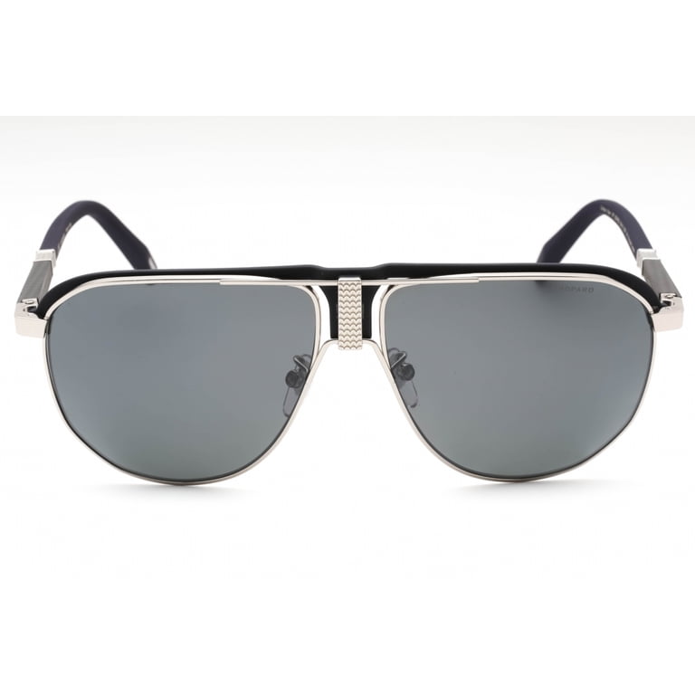 Chopard Unisexy Silver Aviator Sunglasses with Black Lenses SCHC34M Chopard Sunglasses K07P Light Gold - eye-oo.com main image 4