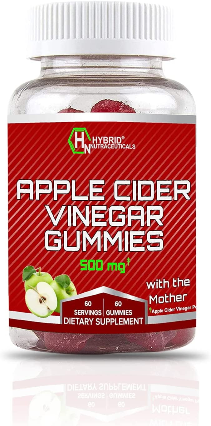 Hybrid Nutraceuticals Apple Cider Vinegar 500mg Gummies - 60 Count