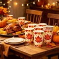 thumbnail image 5 of 10 Pcs Thanksgiving Disposable Paper Cups, Pumpkin Maple Leaf Printed Fall Table Drinkware for Holiday Dinner Party Gathering Festive Table Decor, 5 of 6