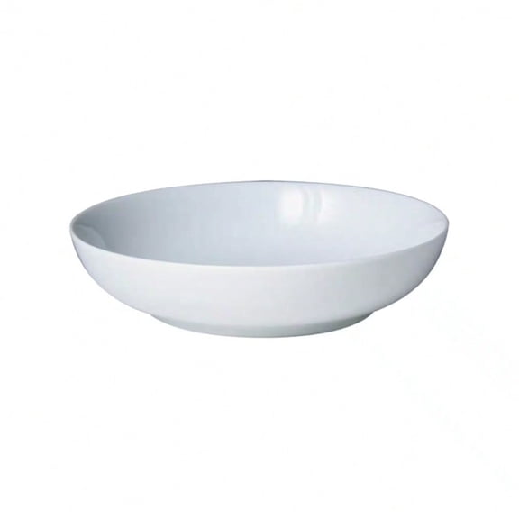 White porcelain 39.9 liquid ounce round pasta bowl, made of exquisite porcelain, dishwasher and microwave safe