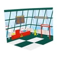thumbnail image 3 of Bunblic 1/6 Backdrop Show Display Organizer Layout Scene, Display Simulation Parking Background for Vehicle Scene, Toy Action Figures Terminal, 3 of 8