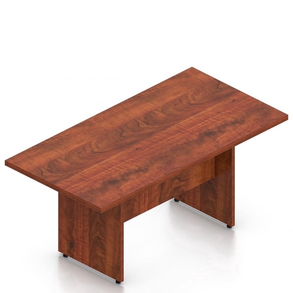 GOF 8 Ft. Rectangular Office Conference Table, Modern Meeting Room Desk, Durable Laminate (Dark Cherry)