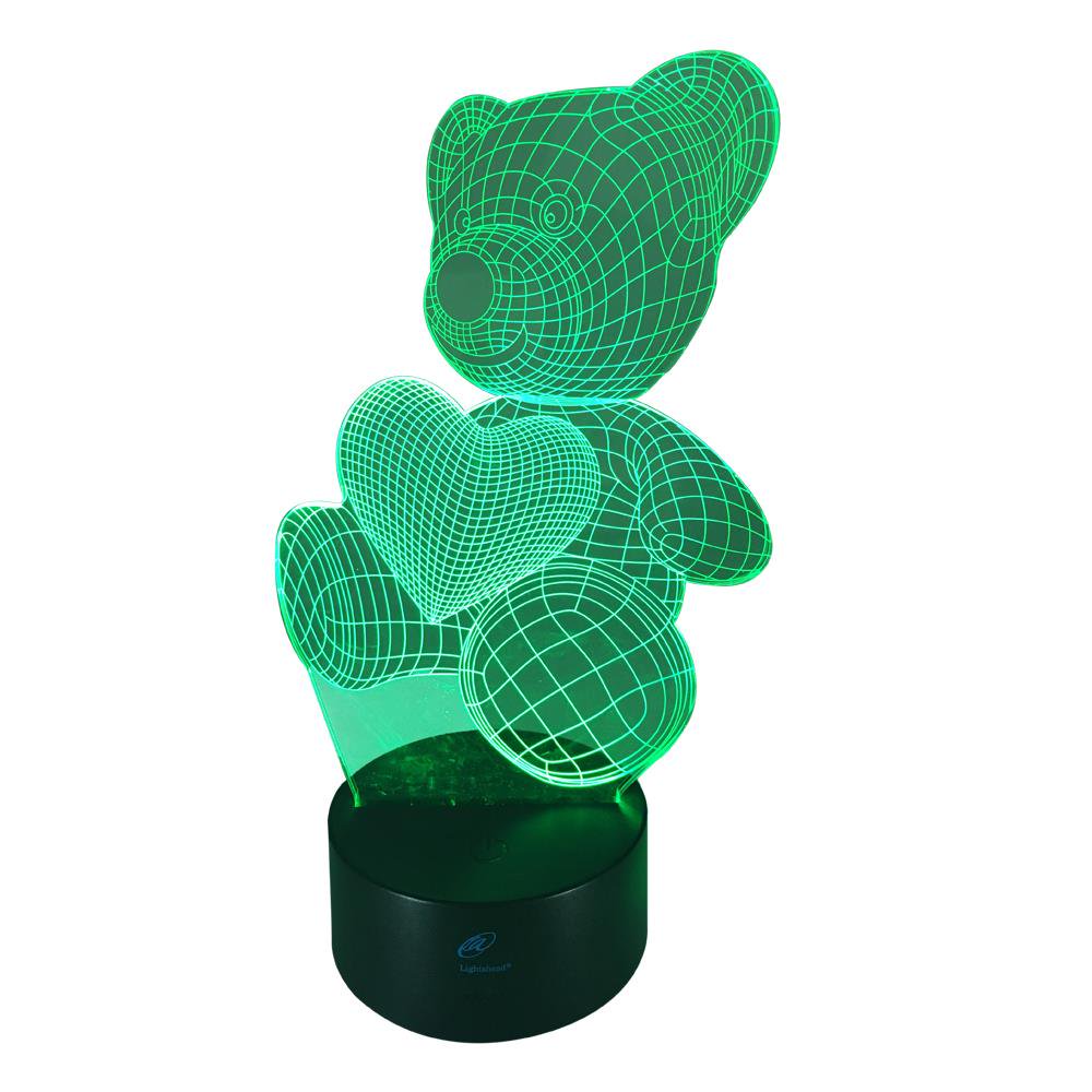 Elegantoss Amazing 3D Optical Illusion Touch Night Light LED Desk Lamp Art Piece with 7 changing