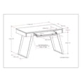 thumbnail image 3 of Pemberly Row 44" Solid Wood Writing Desk in Distressed Charcoal Brown, 3 of 8