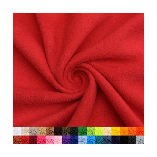 Tela polar Pico Textiles roja de 1 yarda, 100% poliéster