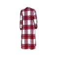 thumbnail image 6 of Seyurigaoka Women’s Juniors Fashion Shacket Plaid Lapel Long Sleeve Button Long Coat with Pocket, 6 of 8